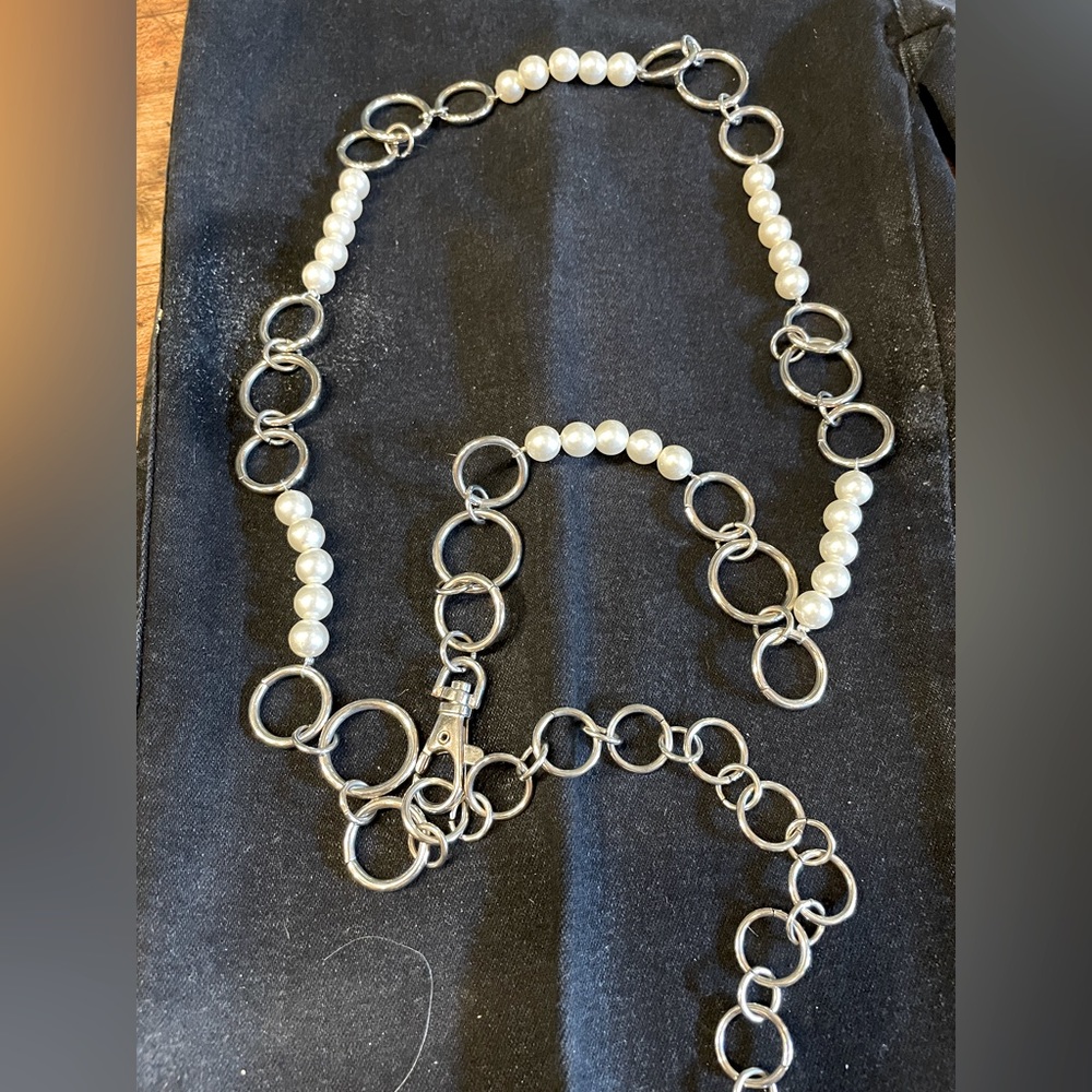 Pearl and Chain Wrap Belt